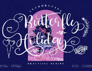 Butterfly Holiday font