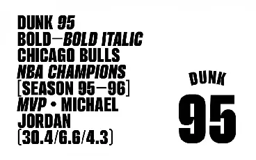 Dunk95 Family font