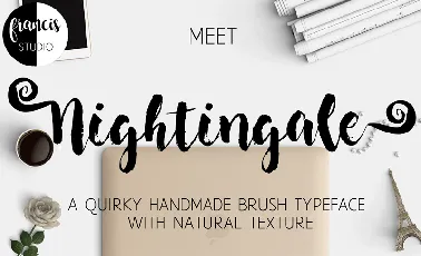 Nightingale Brush font