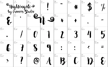 Nightingale Brush font