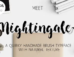 Nightingale Brush font