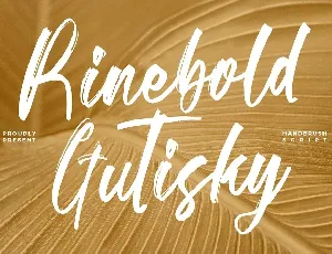 Rinebold Gutisky font