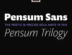 Pensum Sans Family font