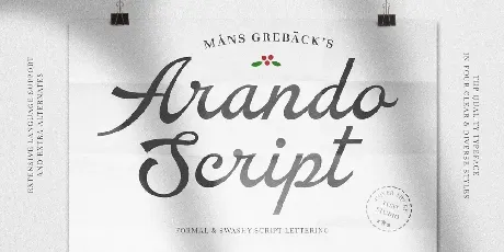 Arando Script font