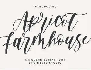 Apricot Farmhouse font