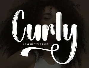 Curly Display font
