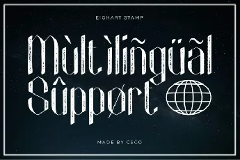 Eighart Stamp font