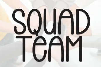 Squad Team Display font