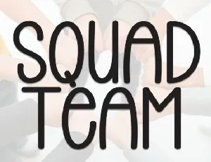 Squad Team Display font