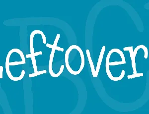 Leftovers font