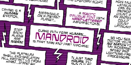 Mandroid BB font