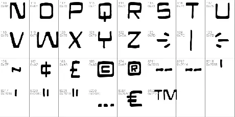 Mandroid BB font