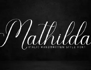 Mathilda Calligraphy Typeface font