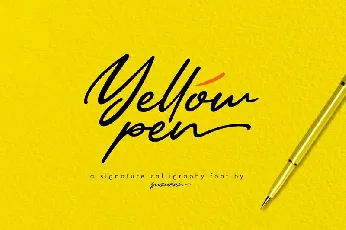 Yellow Pen Handwritten font