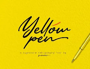 Yellow Pen Handwritten font