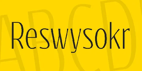 Reswysokr font