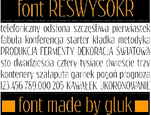 Reswysokr font