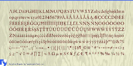 Berylium font