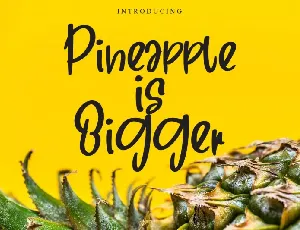 Pineapple in Bigger font