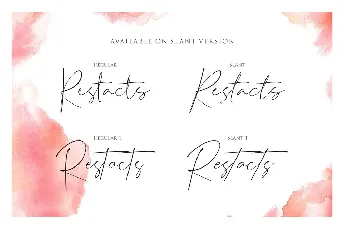 Restacts Script font