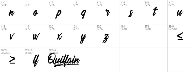 Quillain Script font