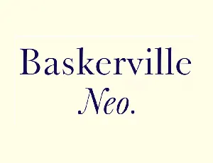 Baskerville Neo Family font