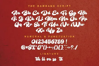 The Bambank Script font