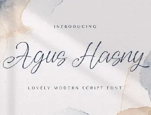Agus Hasny Calligraphy font