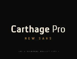 Carthage Pro font