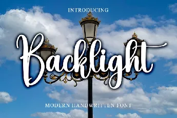 Backlight font