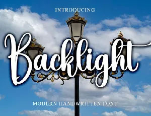 Backlight font