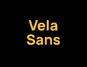 Vela Sans font