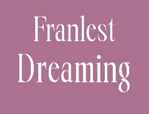 Franlest Dreaming font