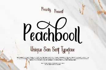 Peachbooll font