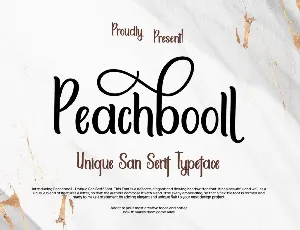 Peachbooll font