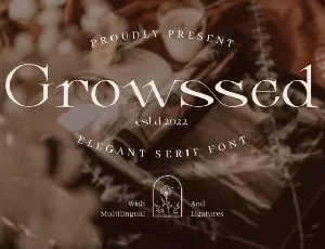 Growssed font