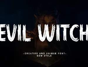 Evil Witch Brush font