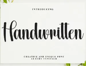 Handwritten Script font