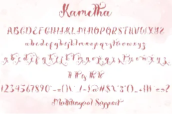 Kametha font