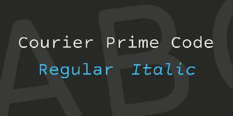 Courier Prime Code font