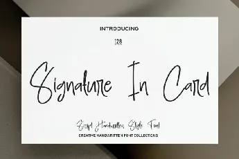 Signature In Card font