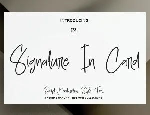 Signature In Card font