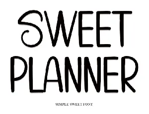 Sweet Planner font