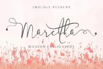 Maretha Calligraphy font