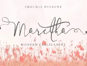 Maretha Calligraphy font