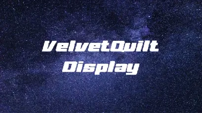 VelvetQuilt Display font