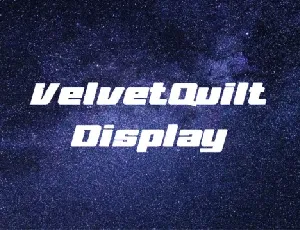 VelvetQuilt Display font