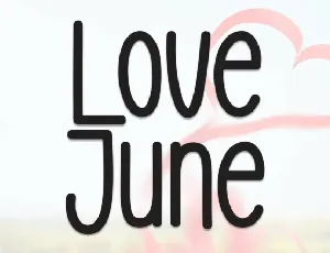 Love June Display font