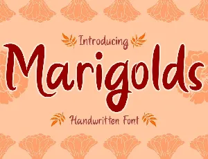 Marigolds font