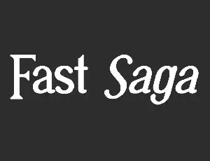 Fast Saga Demo font